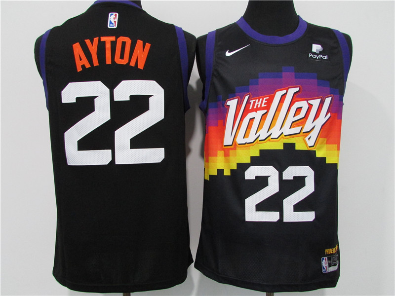 Suns 22 Deandre Ayton Black Nike 2021 City Edition Swingman Jersey