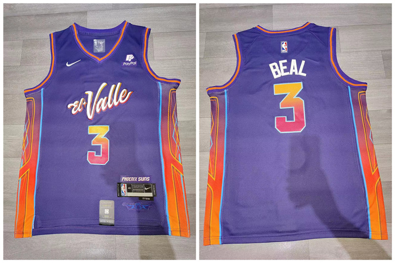 Suns 3 Bradley Beal Purple Nike 2023 24 City Edition Swingman Jersey