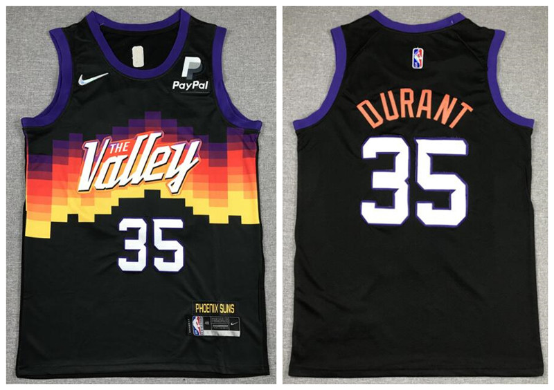 Suns 35 Kevin Durant Black Nike City Edition Swingman Jersey