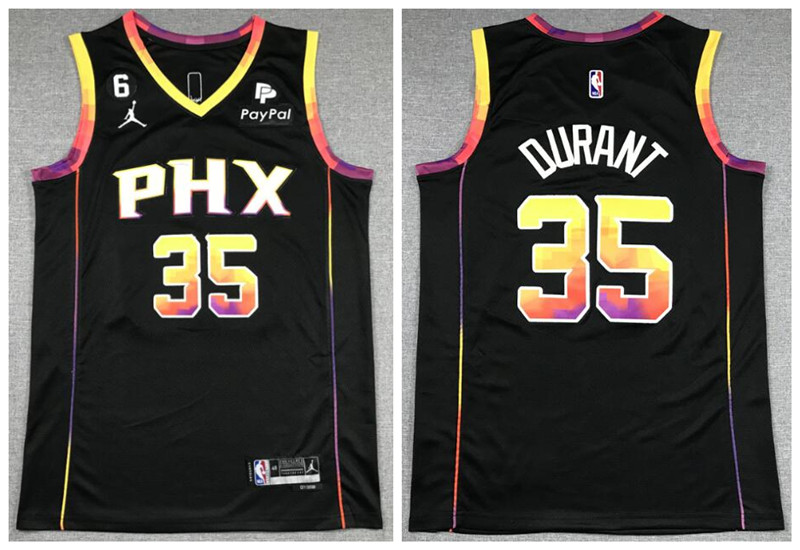 Suns 35 Kevin Durant Black Swingman Jersey