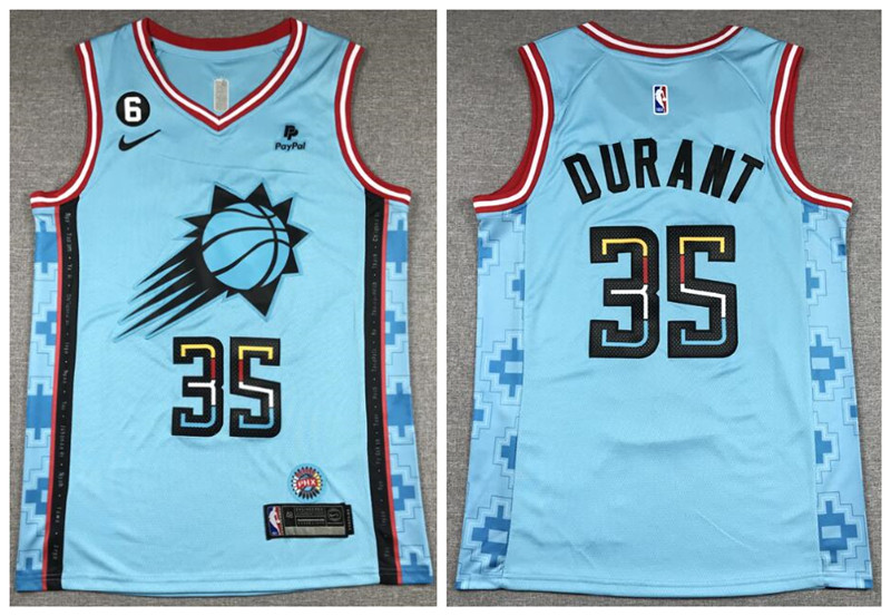 Suns 35 Kevin Durant Blue Nike City Edition Swingman Jersey