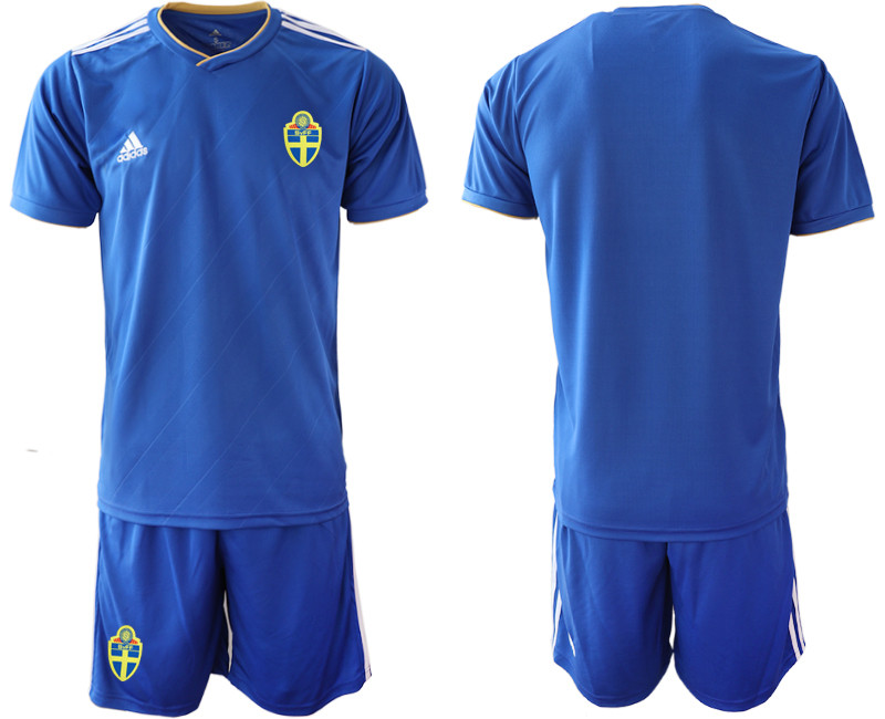 Sweden Away 2018 FIFA World Cup Soccer Jersey