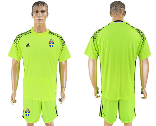 Sweden Fluorescent Green Goalkeeper 2018 FIFA World Cup Soccer Jersey