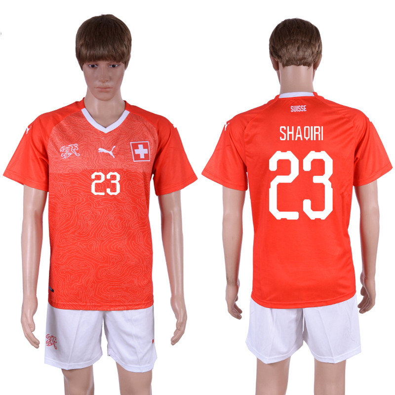 Switzerland 23 SHAQIRI Home 2018 FIFA World Cup Soccer Jersey