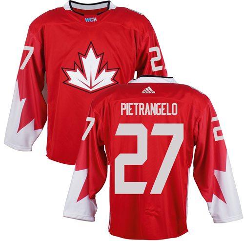 Team Canada 27 Alex Pietrangelo Red 2016 World Cup Stitched NHL Jersey