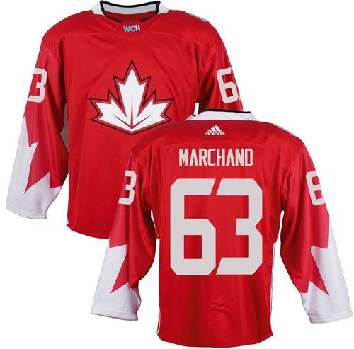 Team Canada 63 Brad Marchand Red 2016 World Cup Stitched NHL Jersey
