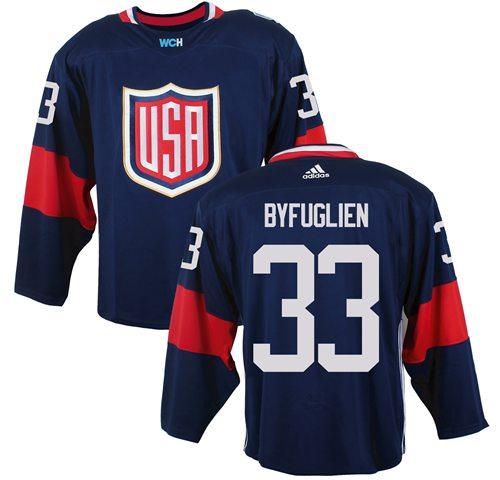 Team USA 33 Dustin Byfuglien Navy Blue 2016 World Cup Stitched NHL Jersey