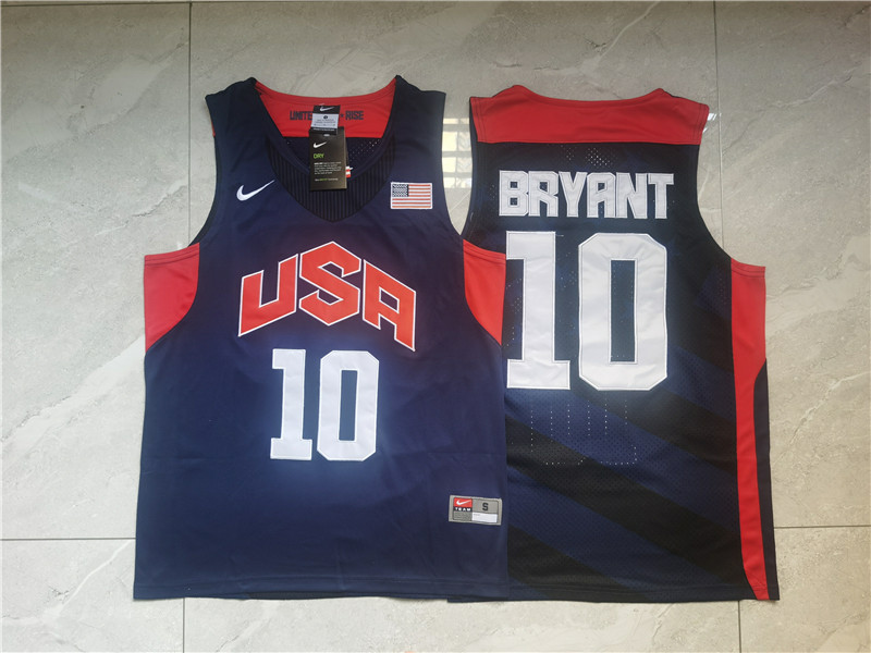 Team USA Basketball 10 Bryant Navy Jersey