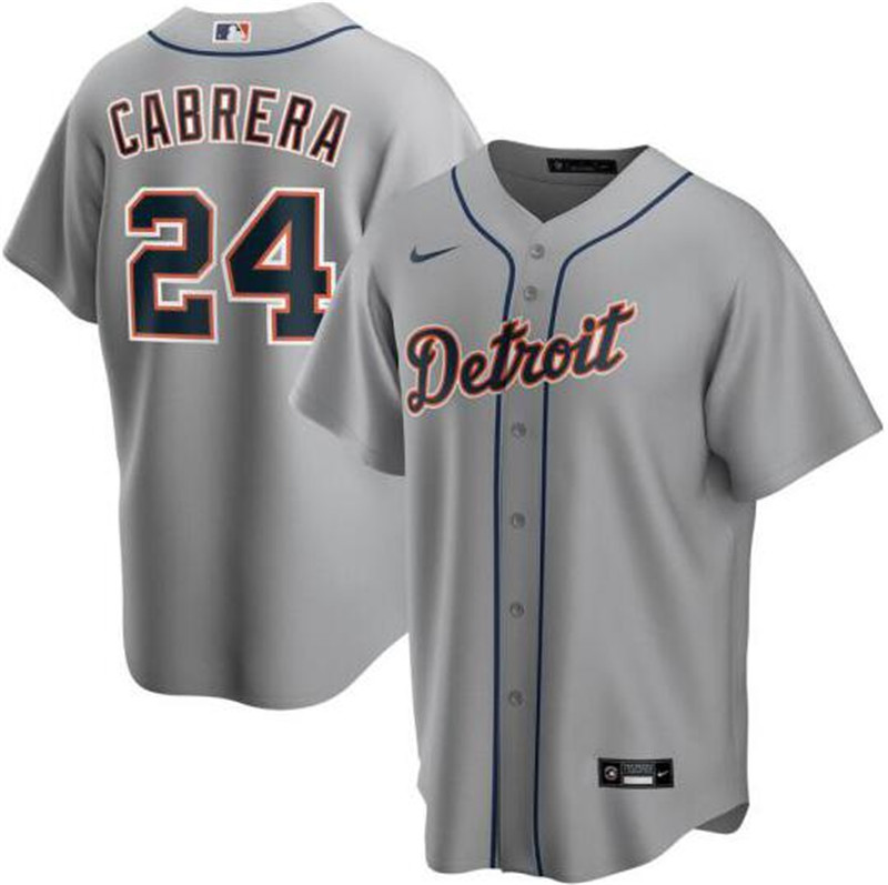 Tigers 24 Miguel Cabrera Gray 2020 Nike Cool Base Jersey