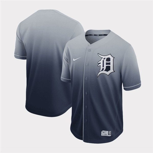 Tigers Blank Gray Drift Fashion Jersey