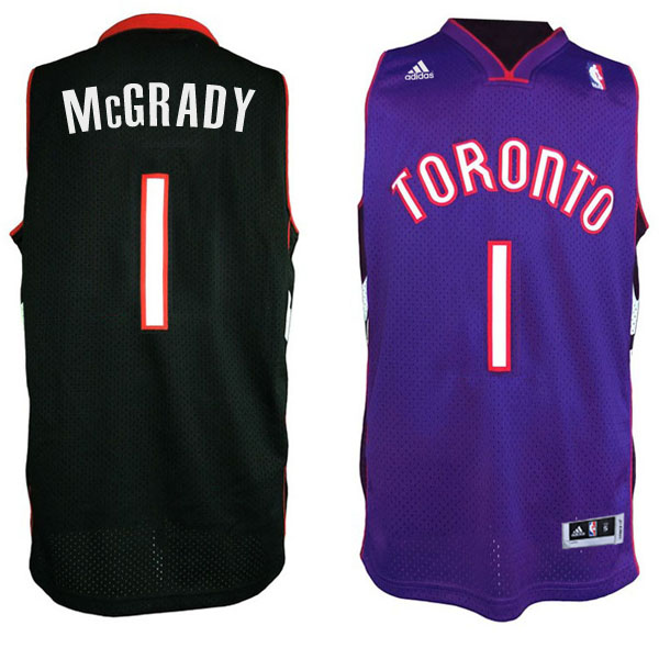 Toronto Raptors #1 Tracy McGrady Soul Swingman Purple & Black Jersey