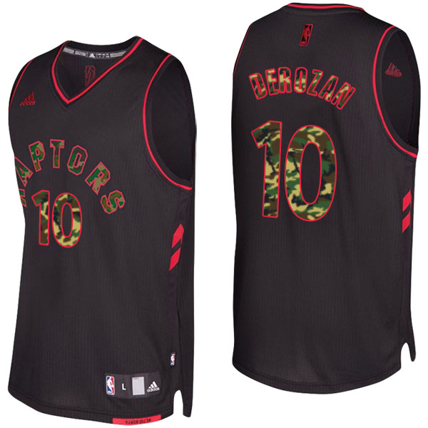 Toronto Raptors DeMar DeRozan Camo Fashion Swingman Black Jersey