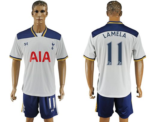 Tottenham Hotspur 11 Lamela White Home Soccer Club Jersey