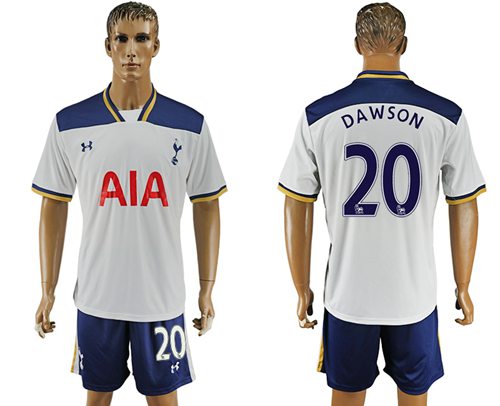 Tottenham Hotspur 20 Dawson White Home Soccer Club Jersey