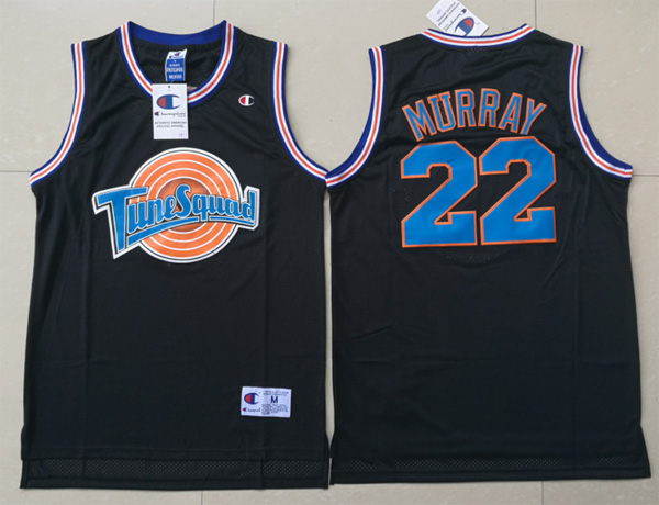 Tune Squad jersey Bill Murray 22 Tune Squad Space Jam Movie Black Jersey