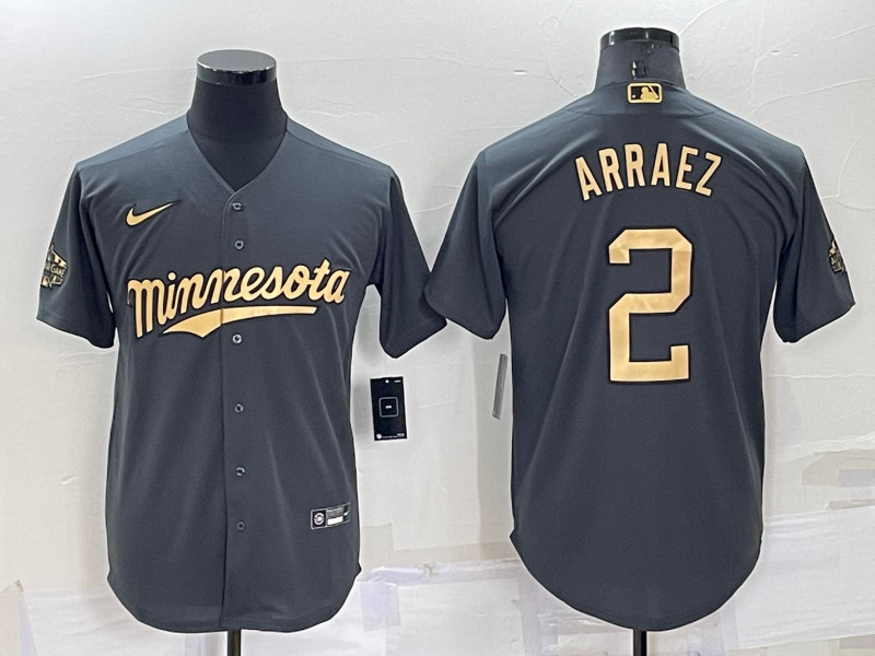 Twins 2 Luis Arraez Charcoal Nike 2022 MLB All Star Flexbase Jersey