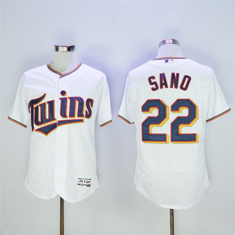 Twins 22 Miguel Sano White Flexbase Jersey