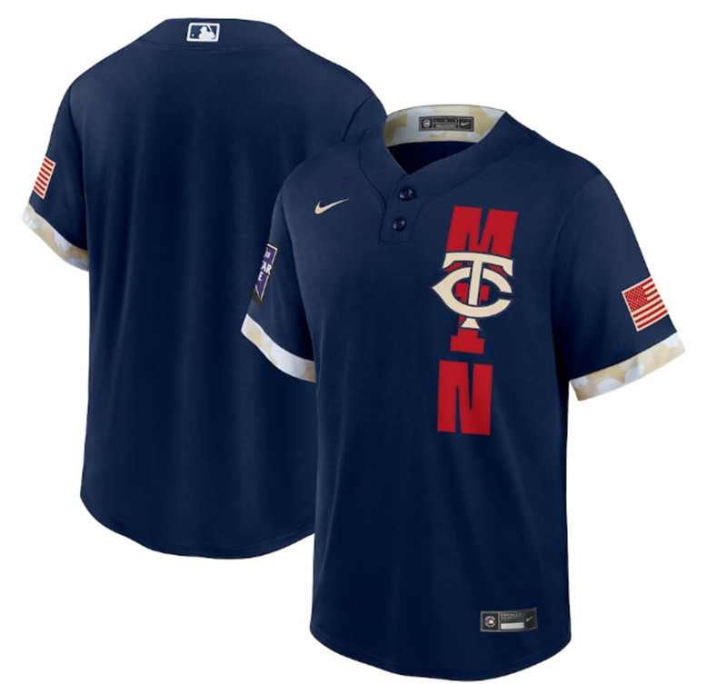 Twins Blank Navy Nike 2021 MLB All Star Flexbase Jersey