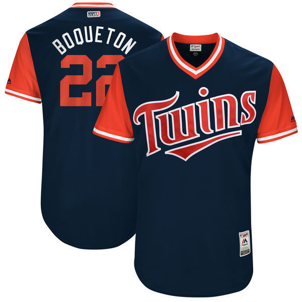 Twins Miguel 22 Sano Boqueton Majestic Navy 2017 Players Weekend Jersey