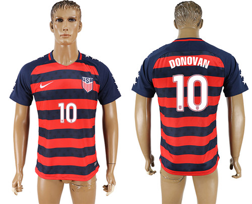 USA 10 DONOVAN 2017 CONCACAF Gold Cup Away Thailand Soccer Jersey