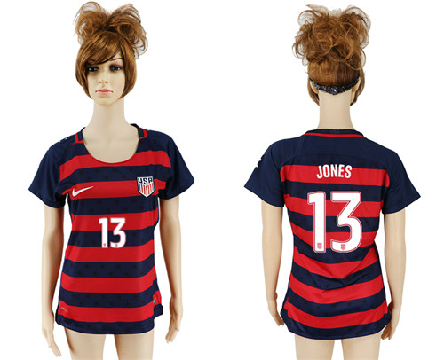 USA 13 JONES 2017 CONCACAF Gold Cup Away Women Soccer Jersey