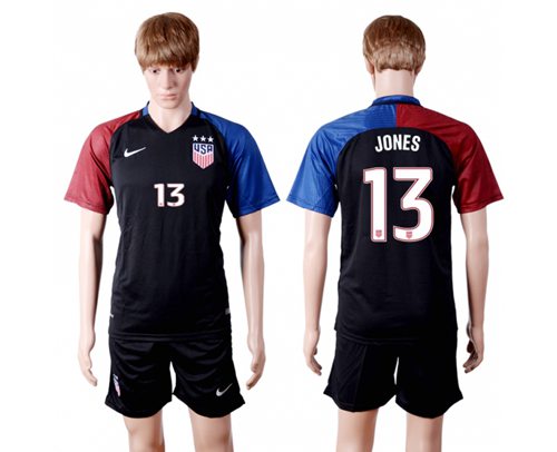 USA 13 Jones Away Three Star Soccer Country Jersey