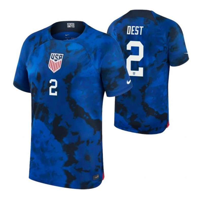 USA 2 DEST Away 2022 FIFA World Cup Thailand Soccer Jersey