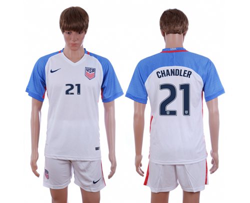 USA 21 Chandler Home Soccer Country Jersey