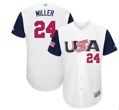 USA Baseball Majestic 24 Andrew Miller White 2017 World Baseball Classic Authentic Team Jersey