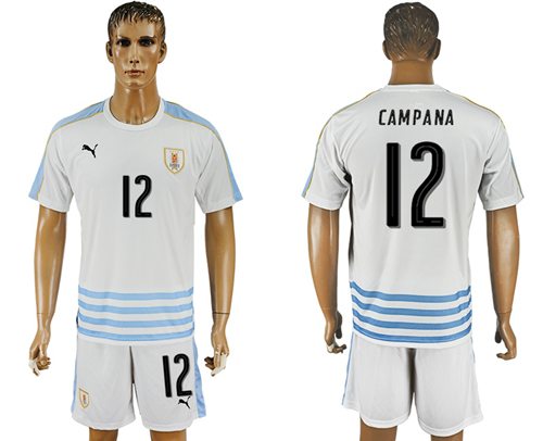 Uruguay 12 Campana Away Soccer Country Jersey