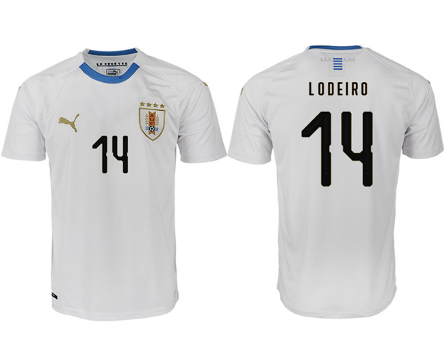 Uruguay 14 LODEIRO Away 2018 FIFA World Cup Thailand Soccer Jersey