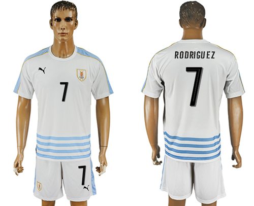Uruguay 7 Rodriguez Away Soccer Country Jersey