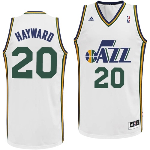 Utah Jazz #20 Gordon Hayward Revolution 30 Swingman White Jersey