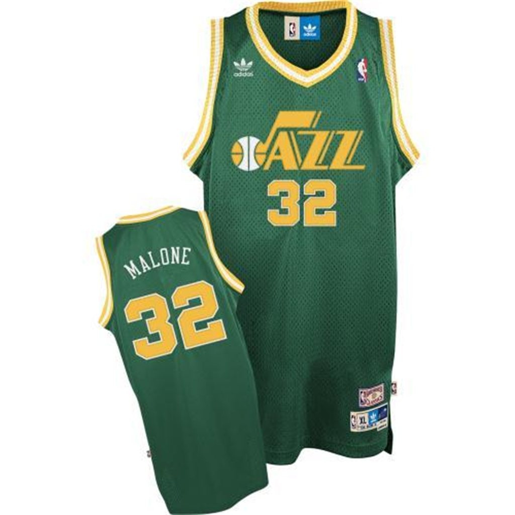 Utah Jazz Karl Malone Soul Swingman Green Jersey