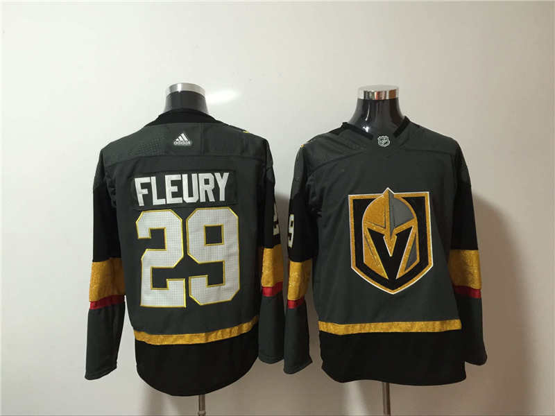 Vegas Golden Knights 29 Marc Andre Fleury Gray  Jersey