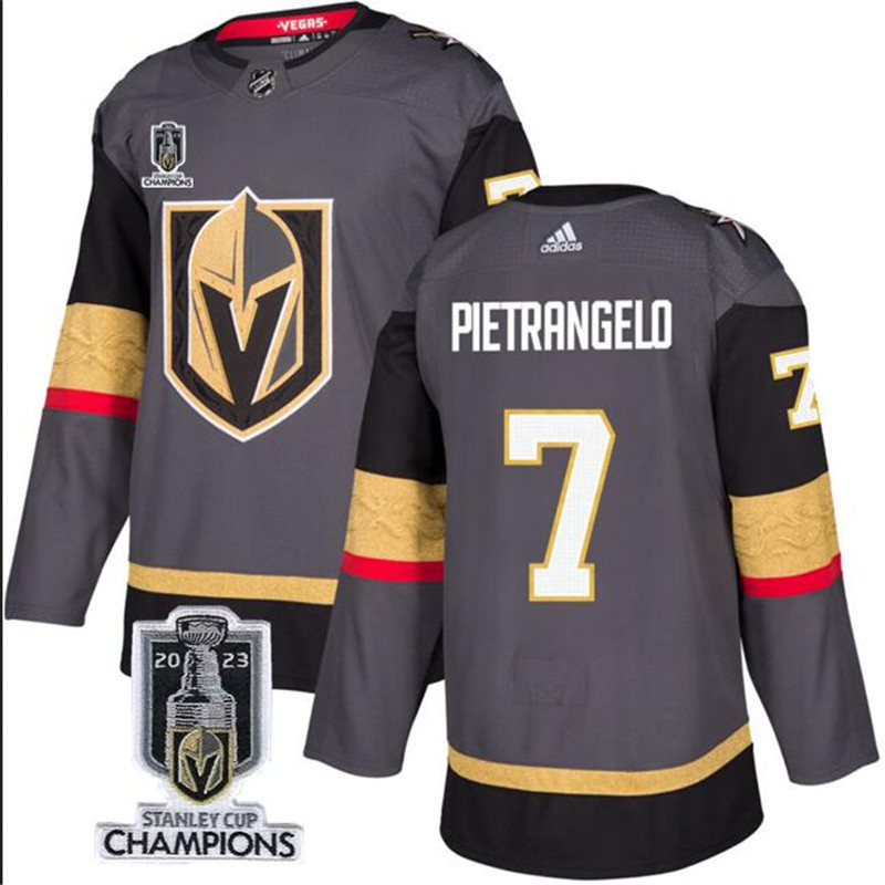 Vegas Golden Knights 7 Alex Pietrangelo Gray 2023 Stanley Cup Champions Adidas Jersey