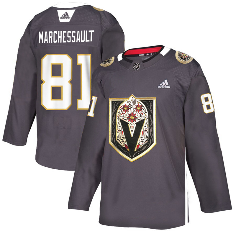 Vegas Golden Knights 81 Jonathan Marchessault Gray Dia De Los Muertos Adidas Jersey