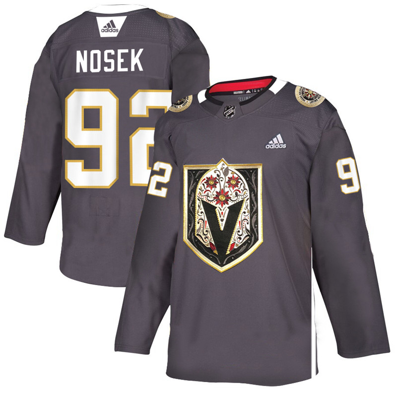 Vegas Golden Knights 92 Tomas Nosek Gray Dia De Los Muertos Adidas Jersey