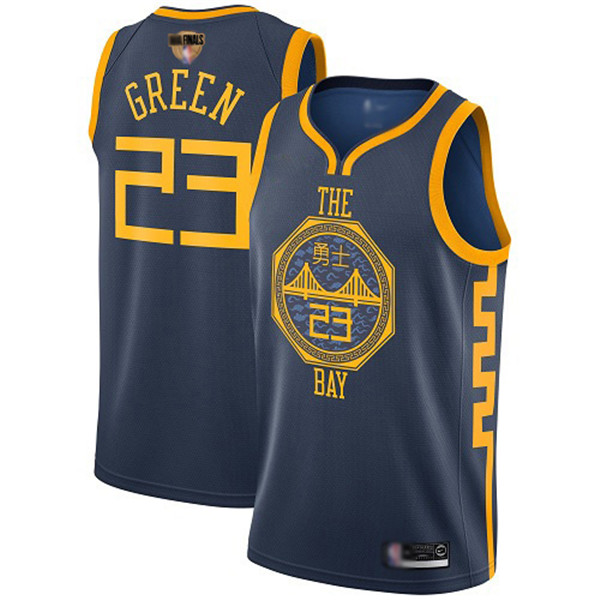 Warriors #23 Draymond Green Navy 2019 Finals Bound Basketball Swingman City Edition 2018 19 Jersey