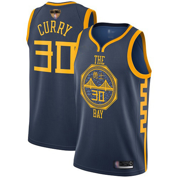 Warriors #30 Stephen Curry Navy 2019 Finals Bound Basketball Swingman City Edition 2018 19 Jersey