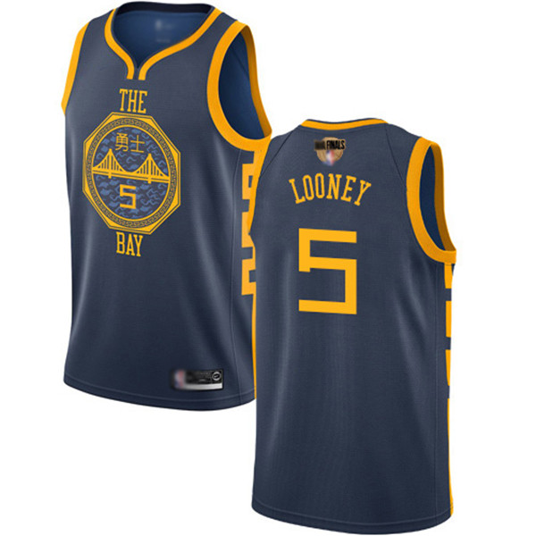 Warriors #5 Kevon Looney Navy 2019 Finals Bound Basketball Swingman City Edition 2018 19 Jersey