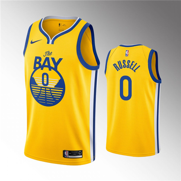 Warriors 0 D'angelo Russell Yellow 2020 New Nike Swingman Jersey