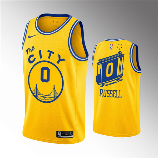 Warriors 0 D'angelo Russell Yellows 2020 New Nike Swingman Jersey