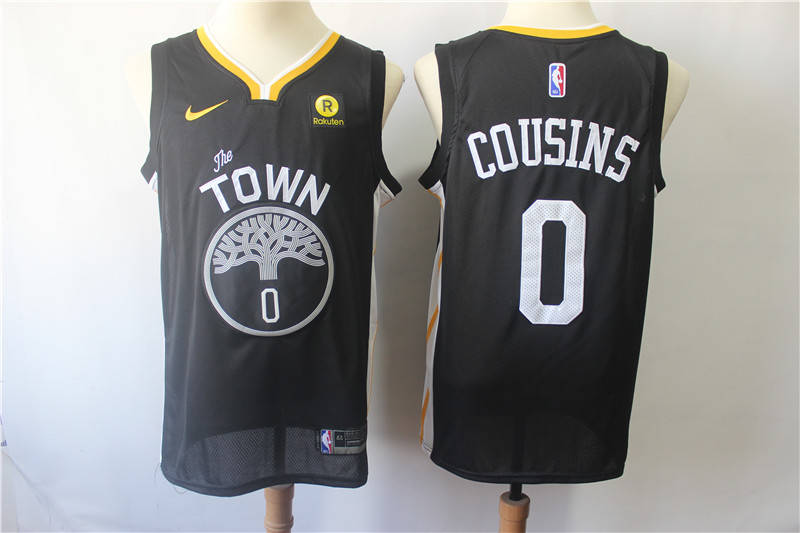 Warriors 0 DeMarcus Cousins Black City Edition  Swingman Jersey