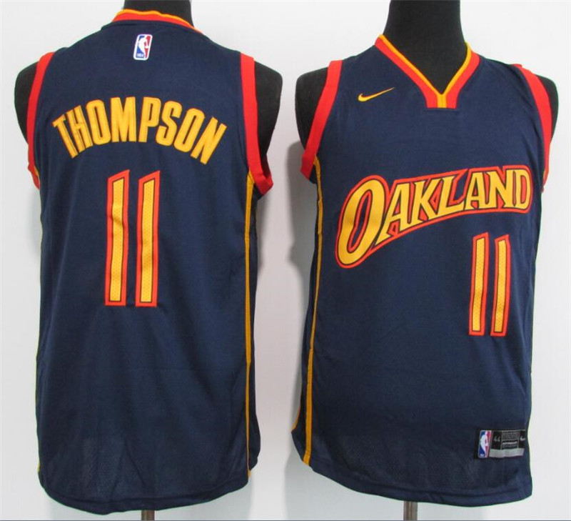 Warriors 11 Klay Thompson Navy 2021 New Nike Swingman Jersey