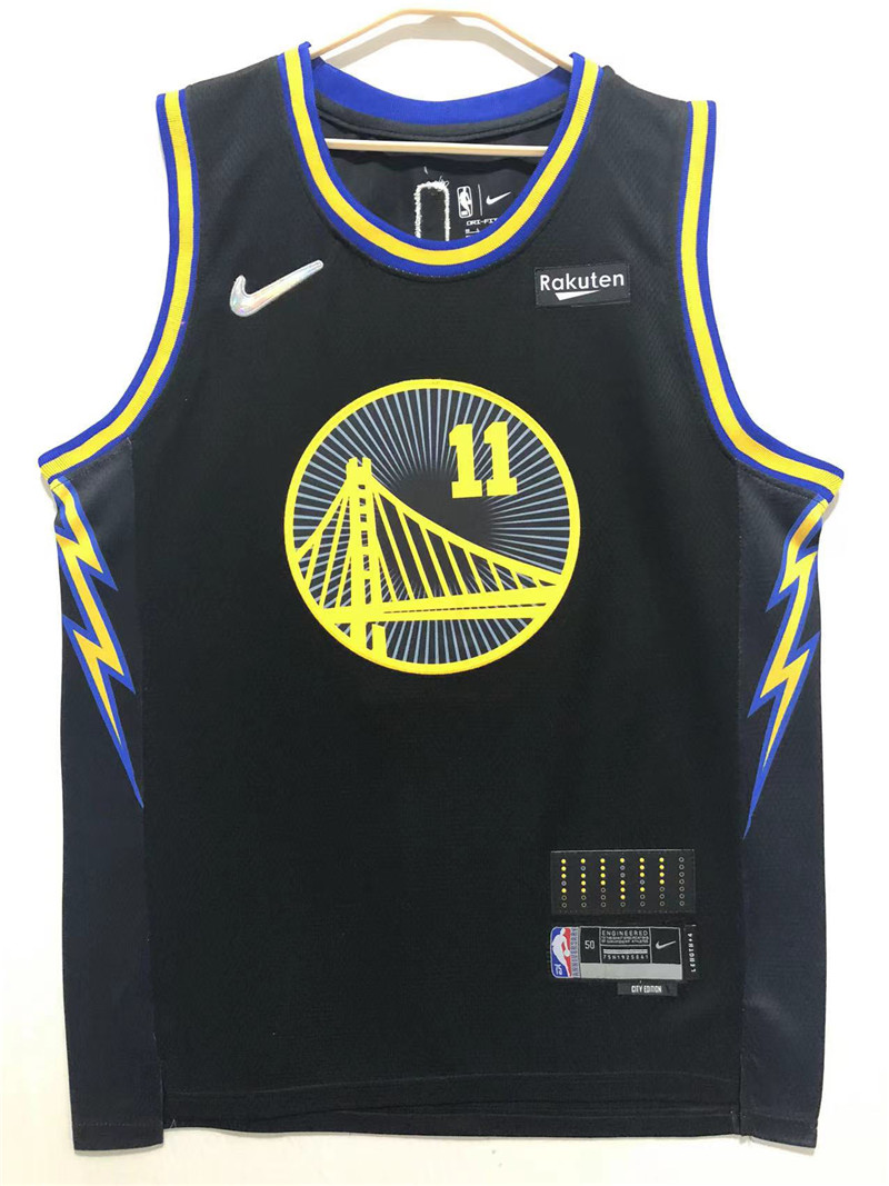 Warriors 11 Klay Thompson black Nike 2021 22 City Edition Swingman Jersey