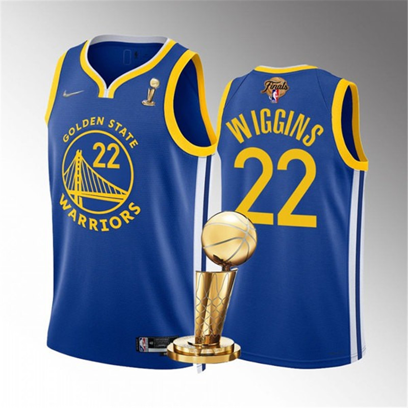 Warriors 22 Andrew Wiggins Royal Nike 2022 Finals Champions Swingman Jersey