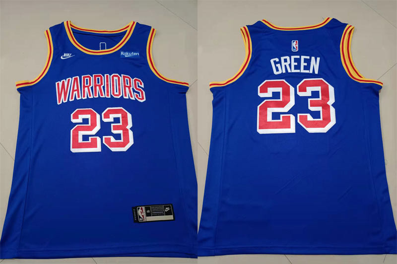 Warriors 23 Draymond Green Blue 2022 New Nike Swingman Jersey