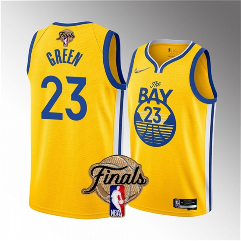 Warriors 23 Draymond Green Yellow 2022 NBA Finals Nike Swingman Jersey