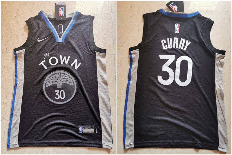 Warriors 30 Stephen Curry Black Youth 2019 20 City Edition Nike Swingman Jersey